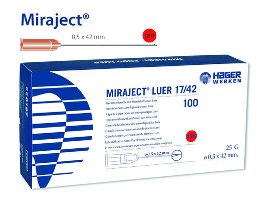 Image of Miraject Luer 25G 0,5 x 42mm
