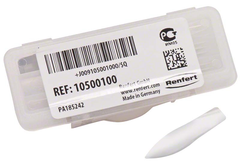 Transparente Verpackung mit Universalinstrument Klinge glatt, Barcode und Herstellerinformationen.