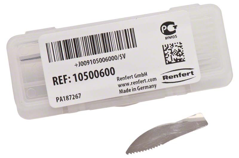 Universalinstrument Klinge gezahnt in Kunststoffverpackung mit Etikett.