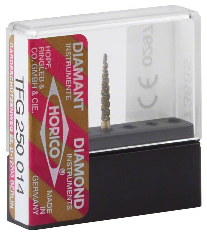 Diamantinstrument Turbodiamant TFG 250 014 in Verpackung.