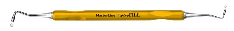 MasterLine Wiro-FILL Komposit-Instrument Planstopfer mit gelbem Griff, Ø 1,5mm / 2,5mm.