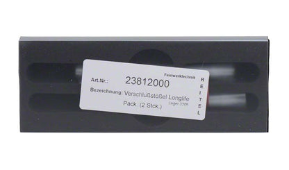 Verschlussstößel Longlife Set in schwarzer Verpackung mit Etikett.