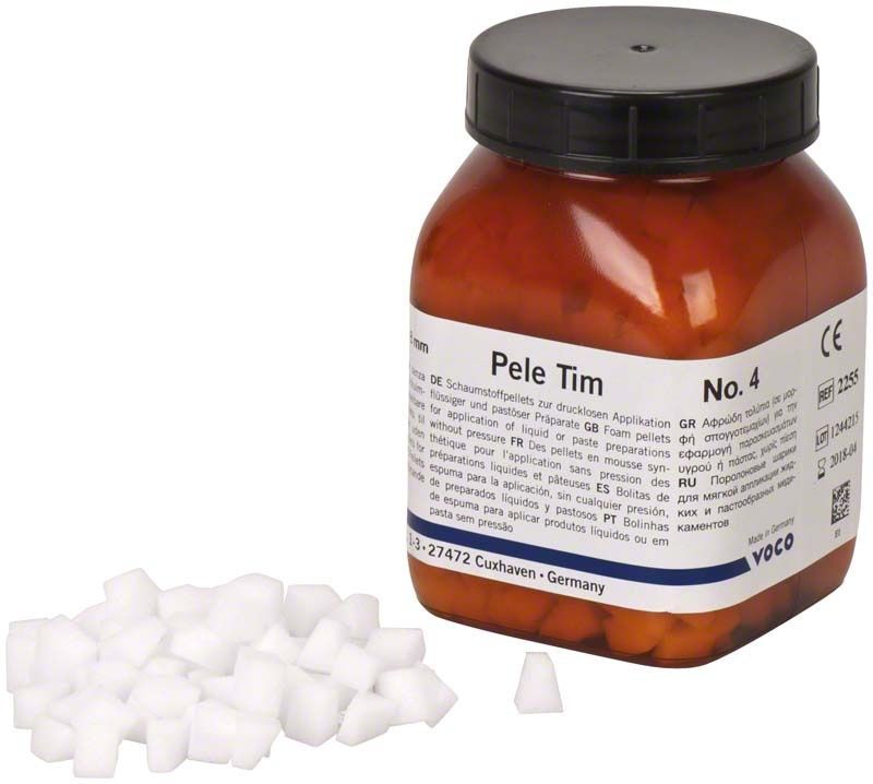 Schaumstoffpellets Pele Tim Gr. 4 in braunem Kunststoffbehälter.