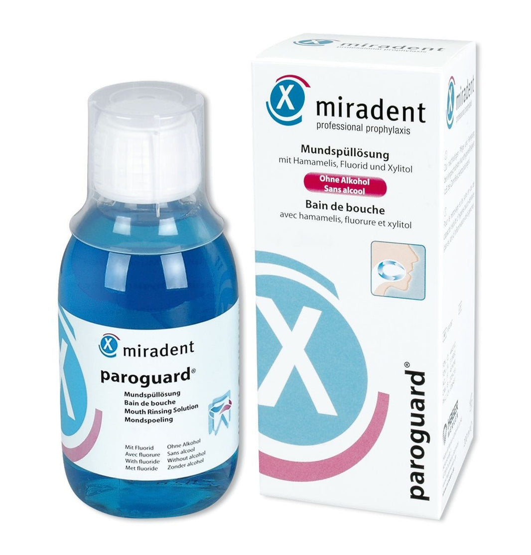 paroguard® 200ml Mundspüllösung mit Verpackung, alkoholfrei, CHX 0,2%, Fluorid 250 ppm.