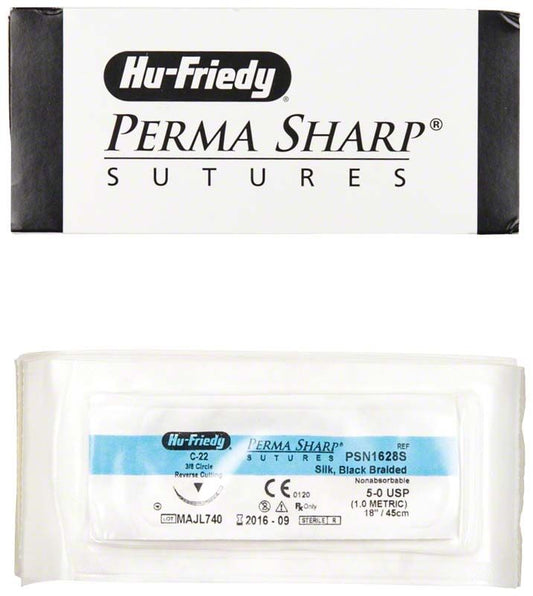 Image of Perma Sharp Nahtmaterial 12 St. Seide, 5-0, C-22, 3/8 Kreis