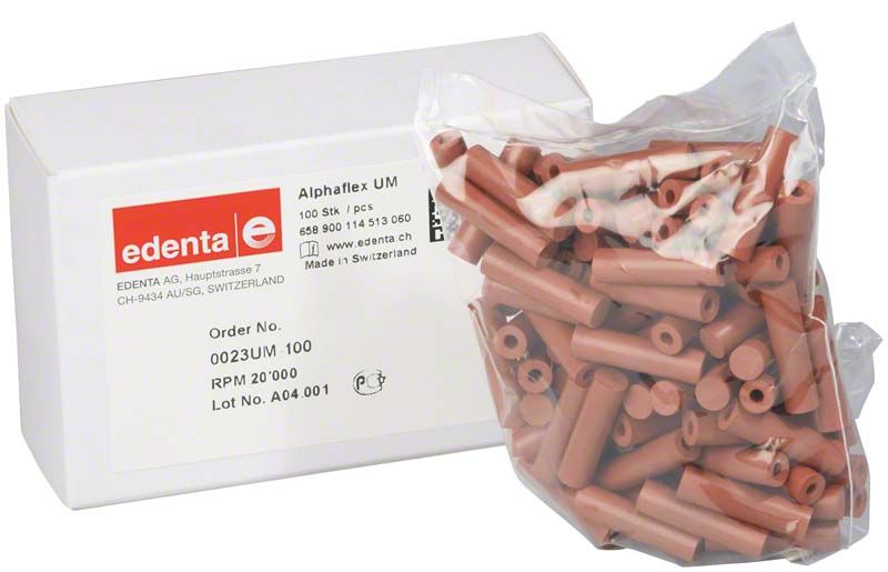 Unmontierter brauner Alphaflex Polierer in 100er Walze mit Verpackung.