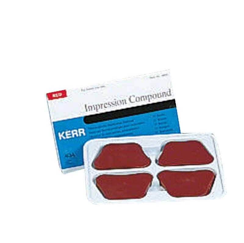 Impression Compound Platten rot von Kerr in geöffneter Verpackung.