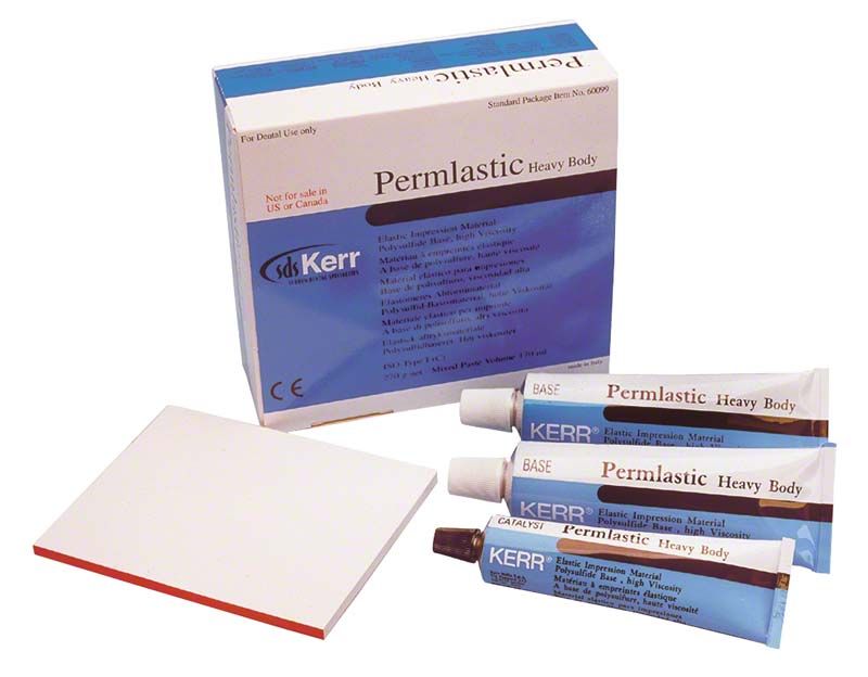 Permlastic Heavy Body Abformmaterial mit Verpackung und Tubenansicht.