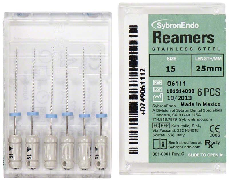 SybronEndo Wurzelkanalbohrer 25mm ISO 015 in Kunststoffverpackung.