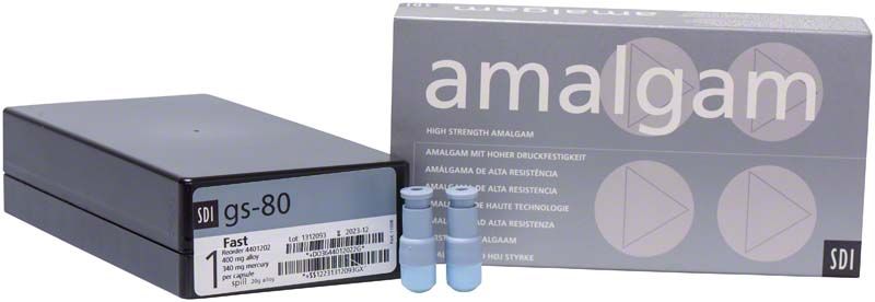 GS-80 Kapseln in Originalverpackung für dentale Restaurationen.