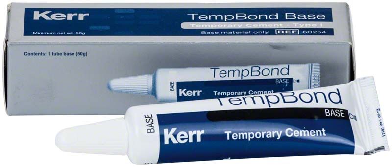TempBond Basispaste Tubenverpackung für temporären dentalen Befestigungszement.