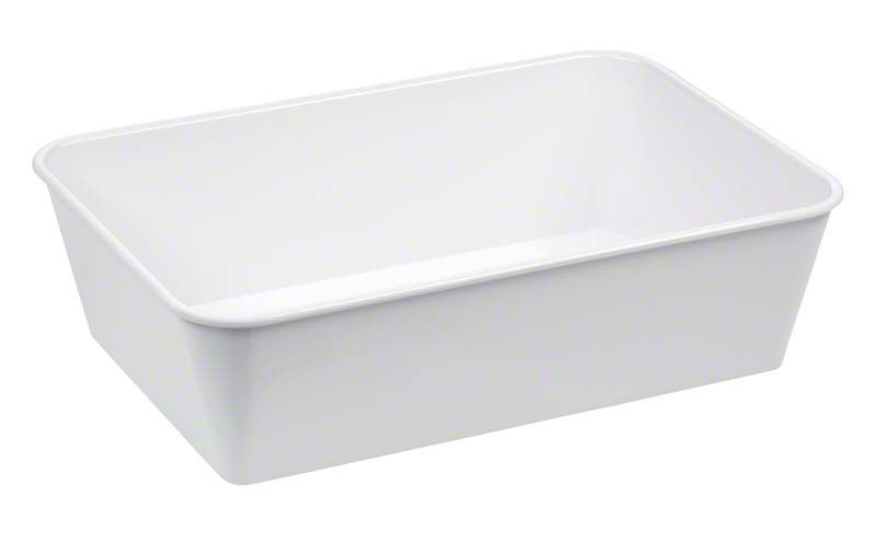 Rechteckige weiße Kunststoffschale, Modell Festopas Becken 69/2.