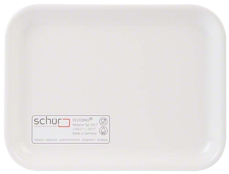Rechteckiges Festopas Melamin-Becken von Schür für den dentalen Einsatz.