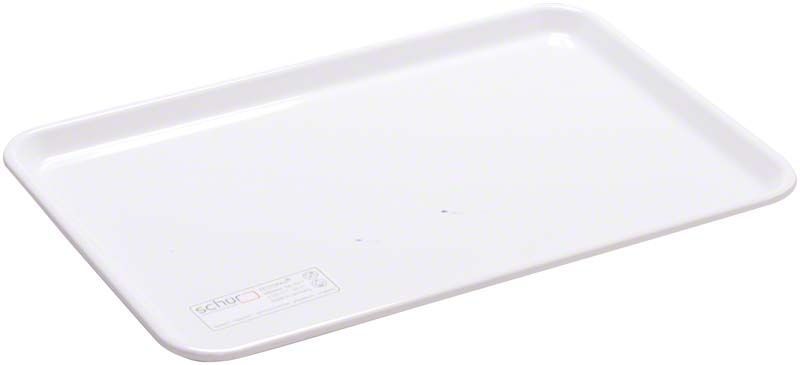 Weiße Festopas Platte 77/3 aus Melamin für medizinische Einrichtungen.