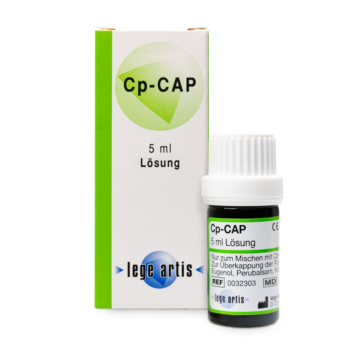 Cp-CAP 5ml Lösung mit Verpackung und Flasche, Zinkoxid-Eugenol-Zement.