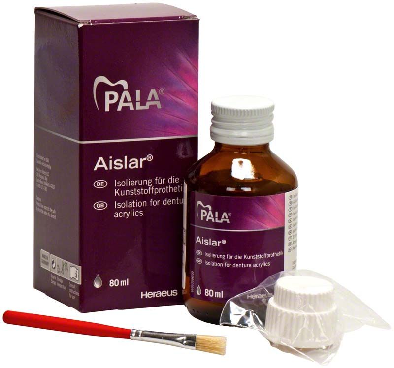 Aislar 80ml Flasche mit Pinsel und Schutzkappen vor Verpackung.