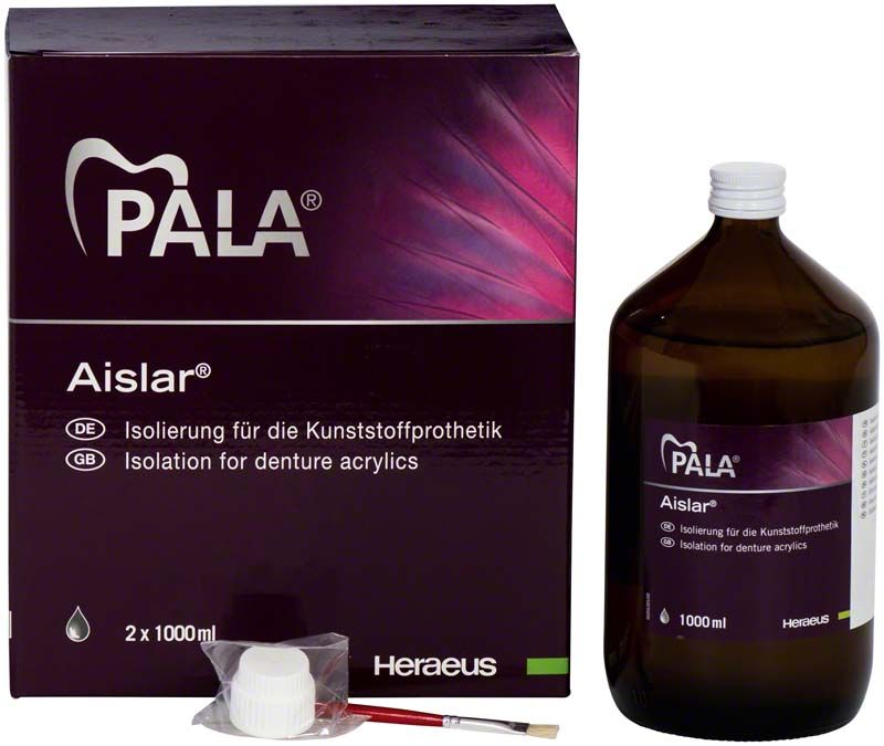 Aislar 2 x 1 Liter Lösung mit Verpackung und Zubehör.