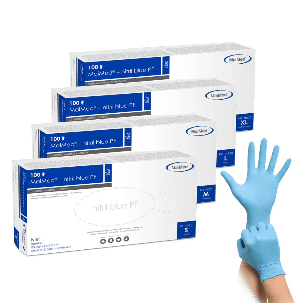 MaiMed-nitril blue PF Puderfrei Einmalhandschuhe
