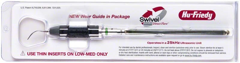 Swivel Direct Flow Einsätze 25kHz - Figur 100 in Verpackung mit dünner Spitze.