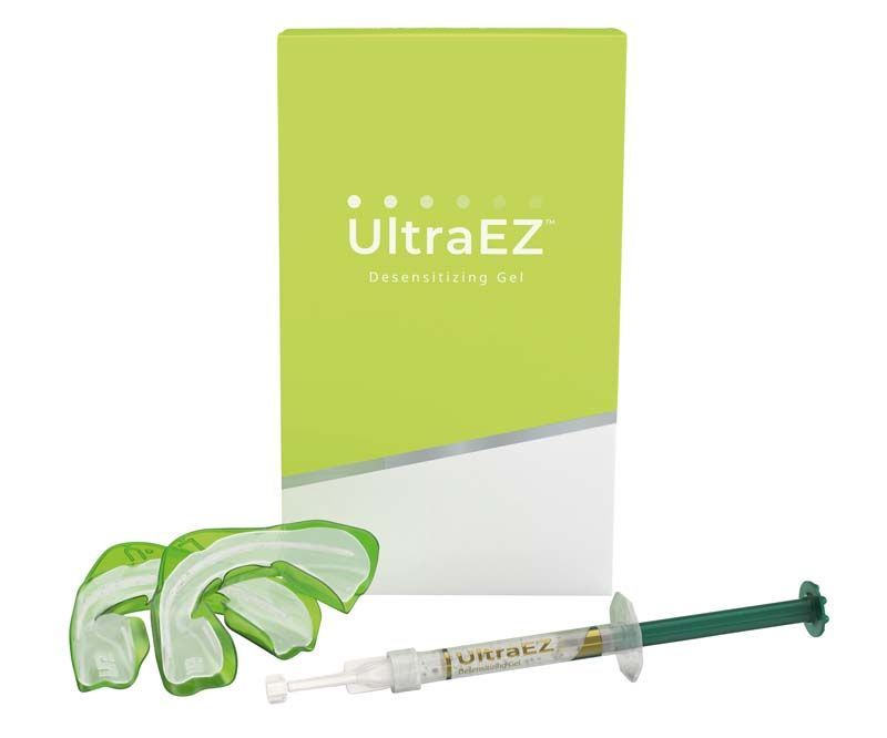 UltraEZ KombiTrays mit Desensibilisierungsgel und grüner Verpackung.