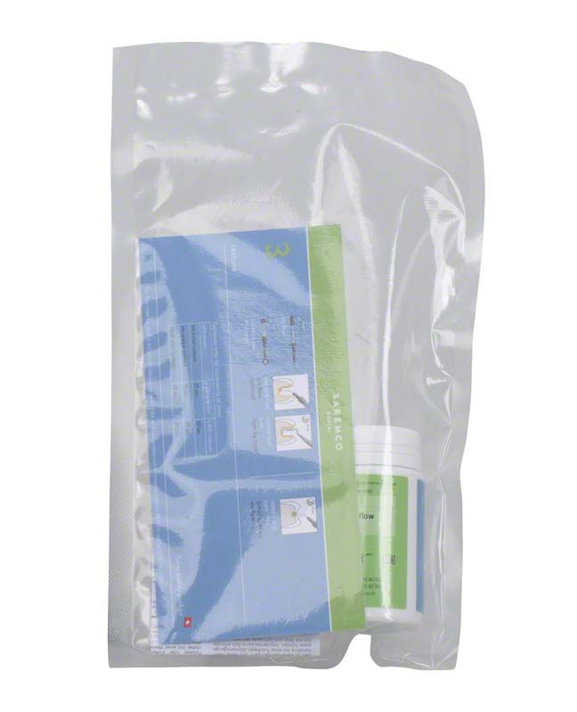 Durchsichtige Verpackung mit ELS flow Tips A3 opaque von Saremco Dental.