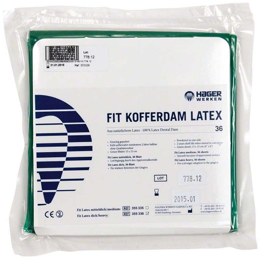 Image of Fit Kofferdam® Latex 150 x 150mm heavy