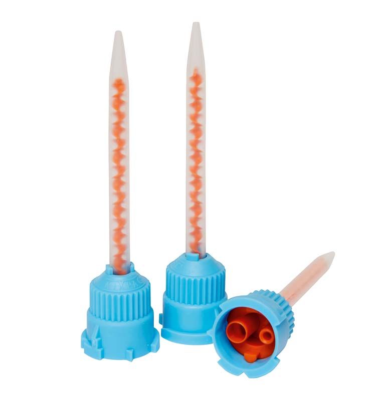 Drei blaue Mischkanülen für Protemp™ 4 A1 Kartusche.