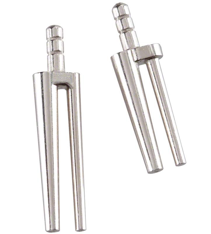 Hochwertige Bi-Pin Modellpins mit doppeltem Führungsstift für Dentalanwendungen.
