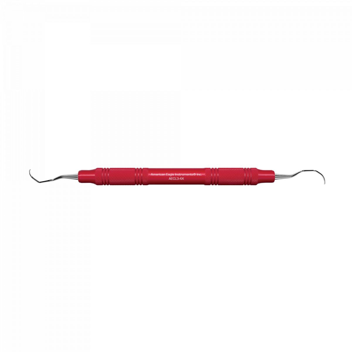 Rote American Eagle Universalkürette Langer 3-4 mit ergonomischem Kunststoffhandgriff.