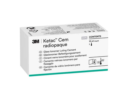Ketac™ Cem radiopaque Verpackung mit Produktinformationen und 12 ml Inhalt.