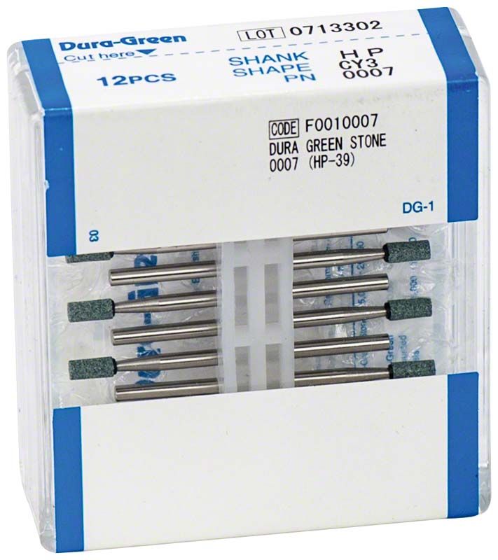 Dura-Green® HP CY3 Schleifsteine, 12 Stück in Kunststoffverpackung.
