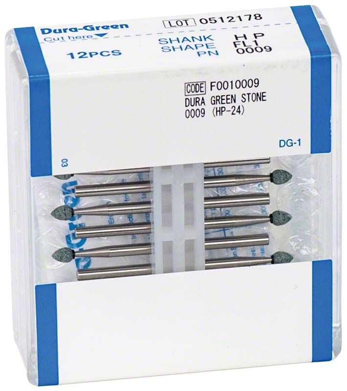 Dura-Green® Schleifsteine HP CN2, 12 Stück in Kunststoffverpackung.
