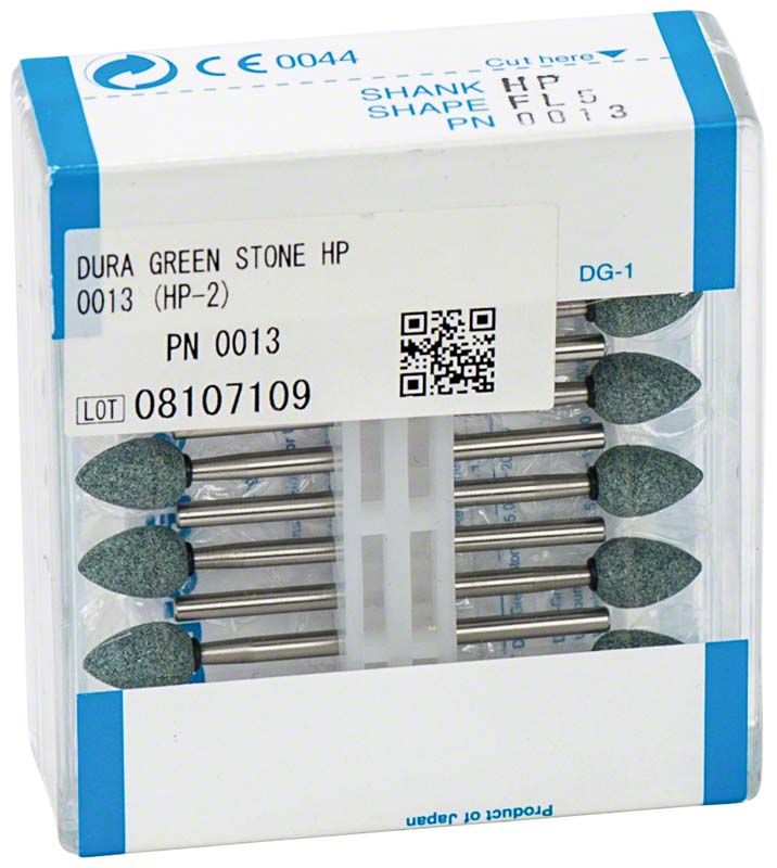 Dura-Green® HP FL5 Schleifsteine, 12 Stück in Kunststoffverpackung.