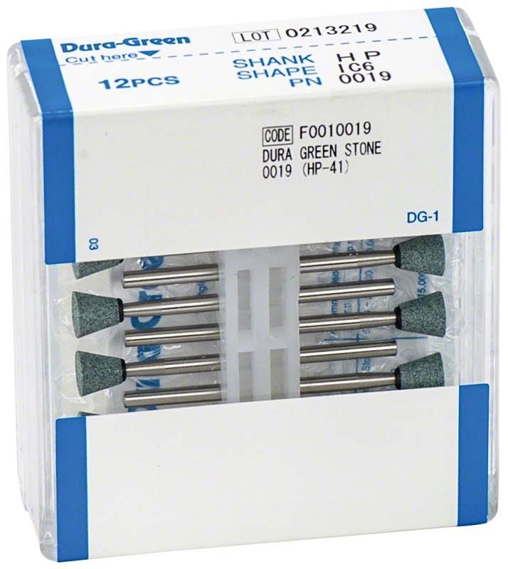 Dura-Green® HP IC6 Schleifsteine, 12 Stück, in durchsichtiger Verpackung