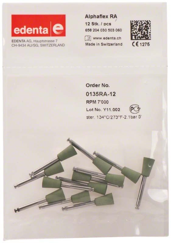 Alphaflex Polierer grün Kelch groß RA in Verpackung.