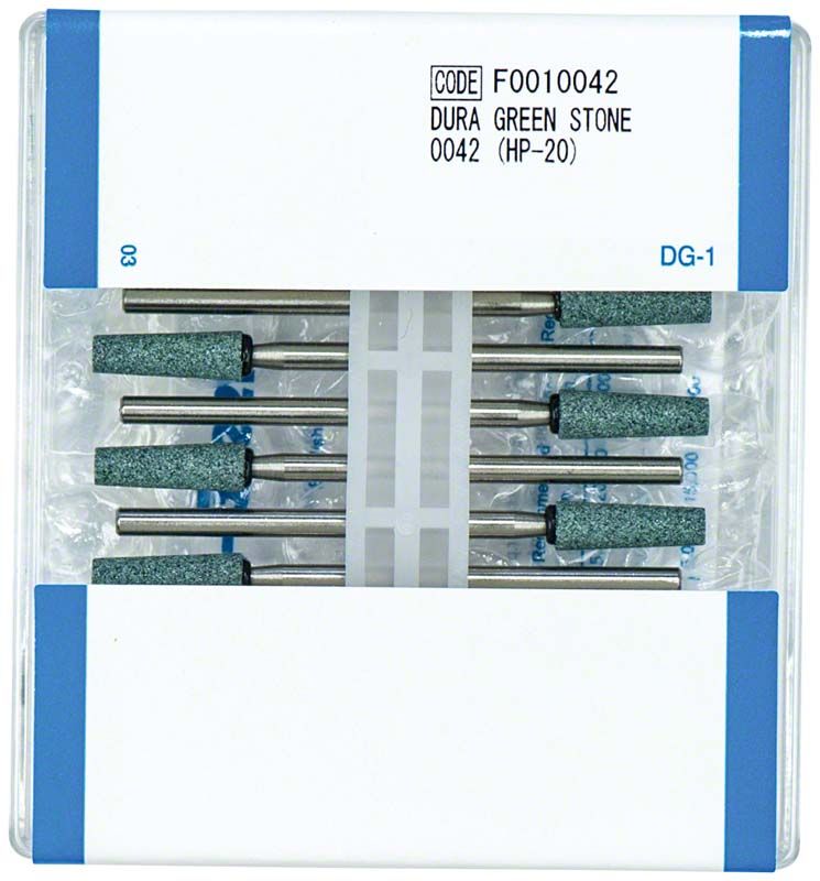 Dura-Green-Schleifsteine für Zahntechnik in Kunststoffverpackung