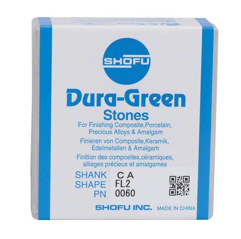 Verpackung der Dura-Green-Steine für dentalen Einsatz.