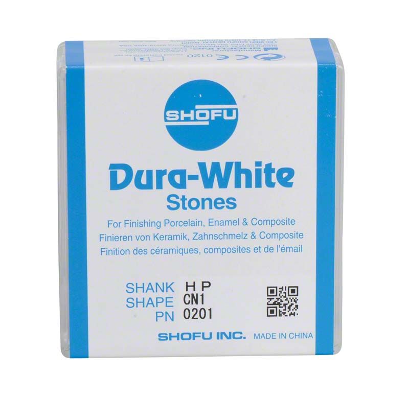 Dura-White® HP CN1 Schleifsteine in blauer Verpackung.