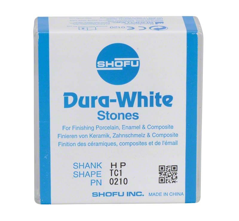 Verpackung der Dura-White® HP TC1 Schleifsteine für Zahnschmelz und Keramik.