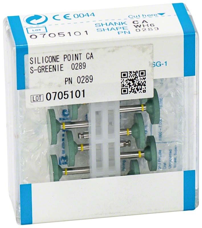 Verpackung von Supergreenie Schaft W - WH6 mit grünen Silikonpolierern.