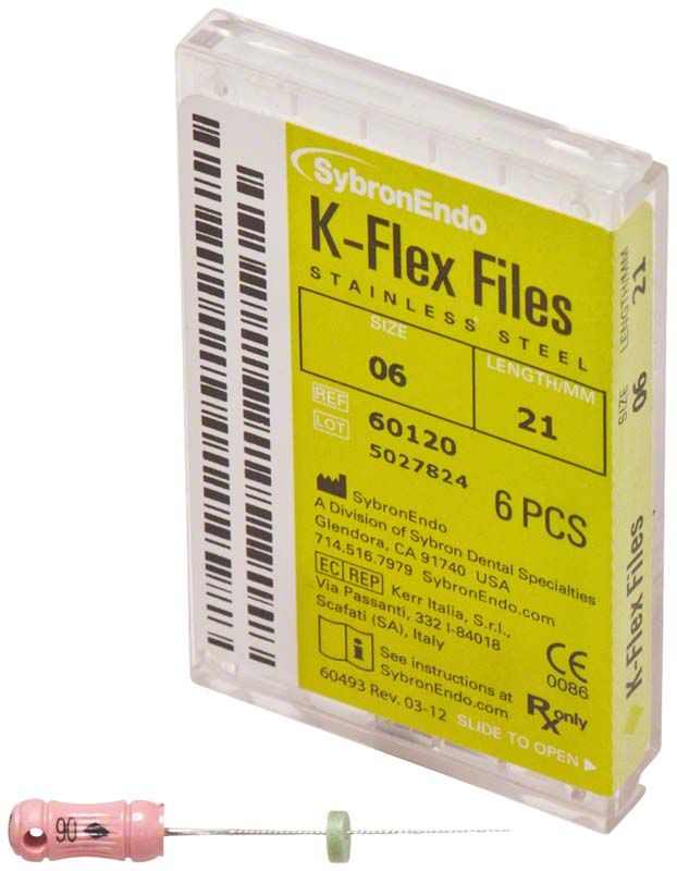 K-Flex Feilen 21mm ISO 006 rosa in Verpackung, mit flexiblem rhomboiden Design.