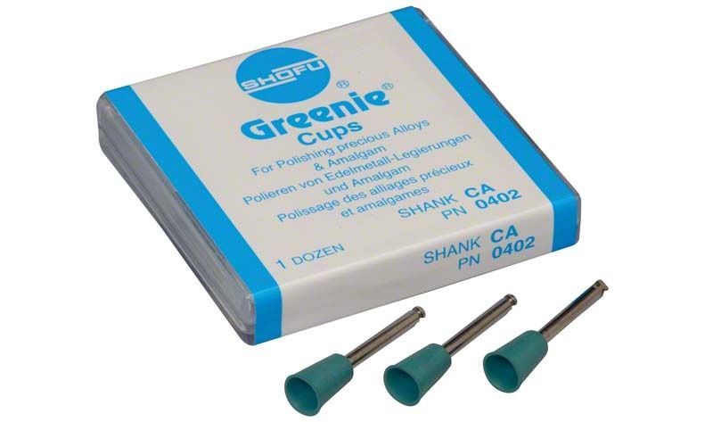Greenie® Schaft W - Kelch, 12er Packung Silikonpolierer für Edelmetalle.
