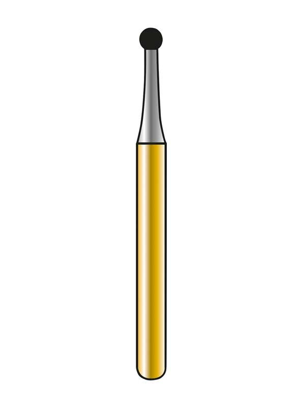 DIATECH Speedster FG S1 014 Dentalbohrer mit rundem Kopf, Nahaufnahme.