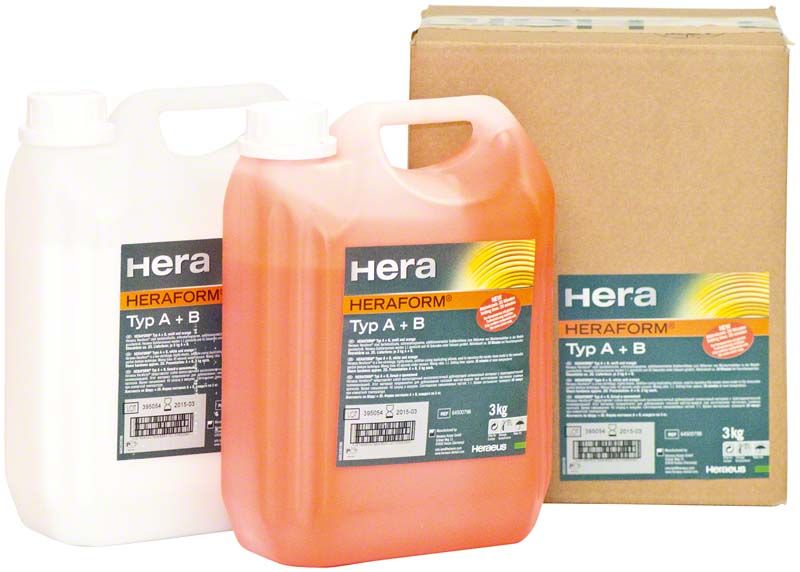 Heraform® Typ A + B Silikon in 3kg Kanistern mit Verpackung.