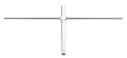Edelstahlklammerkreuz für kieferorthopädischen Einsatz, Ø 0,9mm, einstückig gefertigt.