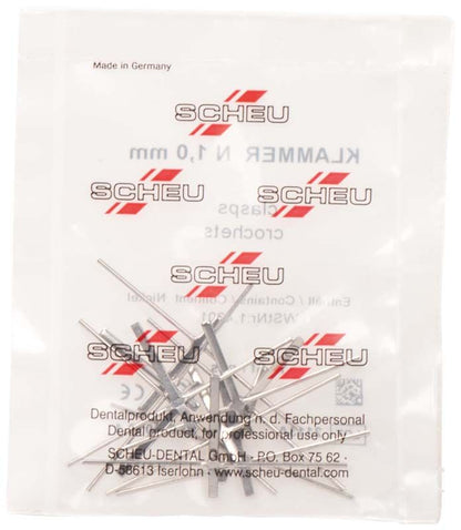 KFO Klammern aus Edelstahl in Originalverpackung mit Herstellerangaben.