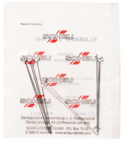J-Klammer Ø 0,8mm, Edelstahl, 10 Stück, in durchsichtiger Verpackung.