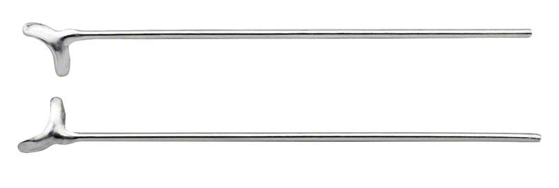 J-Klammer schräg aus Edelstahllegierung, Detailansicht von zwei Stück.