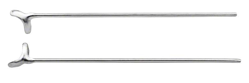 J-Klammer schräg Ø 0,9mm aus Edelstahl, hochglänzende Oberfläche.