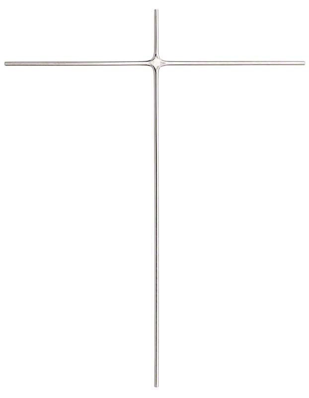 Edelstahl-T-Klammer für kieferorthopädische Anwendungen, hochglänzende Oberfläche.